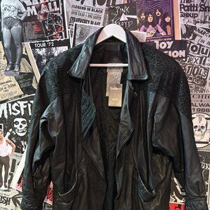 Vintage 80's Leather Jacket - Womens